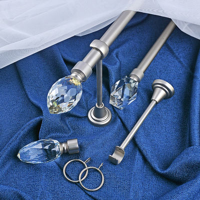 quality Aluminium Curtain Rod Accessories Crystal Series Decorative Head factory